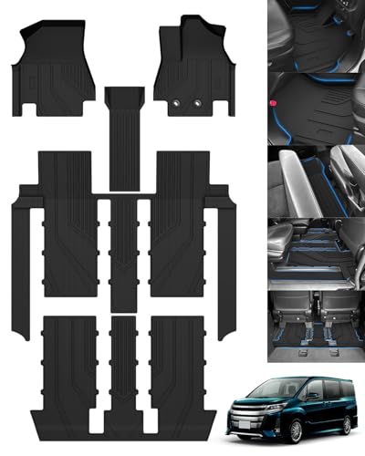Mixsuper ヴォクシー ノア 80系 フロアマット 立体カーマット VOXY NOAH 80 専用 3D フロアマット 7人乗り ガソリン車専用 2014-2022年 ノア ヴォクシー 80 カスタムパーツ 車種専用設計 TPE素材 防水 耐摩耗性 簡単取付 荷物収納 1