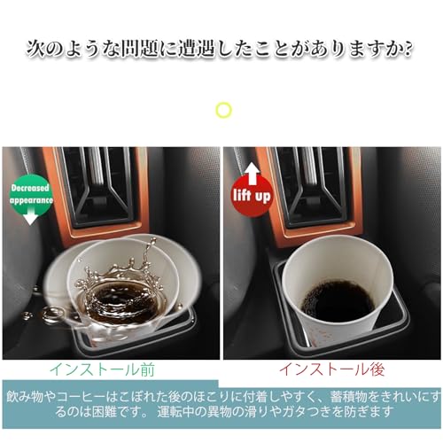 SHAOHAO(2023年4月-現行)ダイハツタフト LA900S/LA910S型 専用 ドアポケットマット ラバーマット TAFTインテリアラバーマット滑り止め 汚れ防止 傷防止 タフトアクセサリー パーツ (白)の特徴・詳細 画像