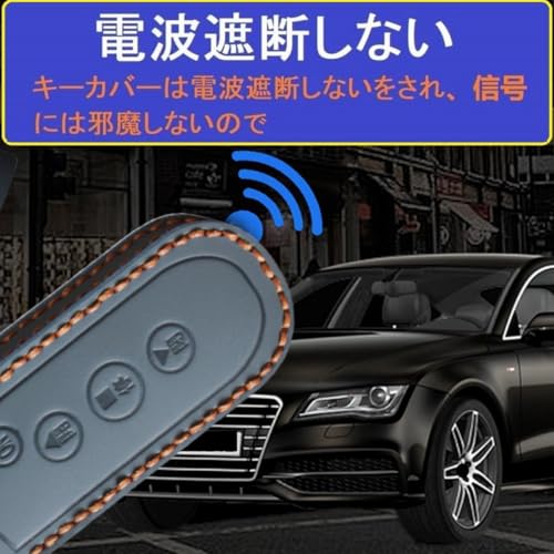 [ZANEKO] キーケース適合三和 シャッター リモコン [RAX-H35] スマートキー キーカバー 車庫 倉庫 ガレージ 卷上門 の鍵 本革 (ブラック)の特徴・詳細 画像