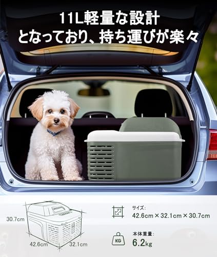 Alpicool 車載冷蔵庫 11L ポータブル冷蔵庫 小型 -20℃～20℃ 急速冷凍 3WAY電源対応 DC12V/24V AC100V 車載家庭両用 45°耐震設計 固定用穴付き 低電圧保護 車中泊 キャンプ 現場 アウトドア 静音 45W省エネ 日本語説明書 ポータブル 冷蔵庫 V12の特徴・詳細 画像