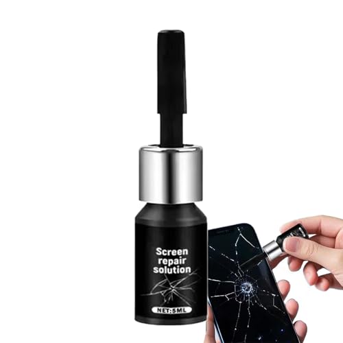 ガラス補修液 5ml スマホ画面修復液 UV硬化レジン 携帯電話スクリーンガラス修理キット 液体 迅速修理 ひび割れ補修 傷消し 画面修 理 固化膜付き キズ除去 透過性 液晶保護 擦り傷 タブレット 曲面 湾曲画-面 自主メンテナンス スマホ修 理 1