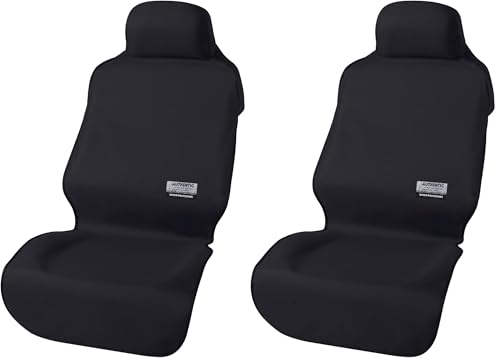 ボンフォーム(BONFORM) シートカバー ファインテックス 軽/普通車用 フロント1枚 防水 取付簡単 丸洗いOK フロント1席 ブラック 4361-10BK (× 2) 1