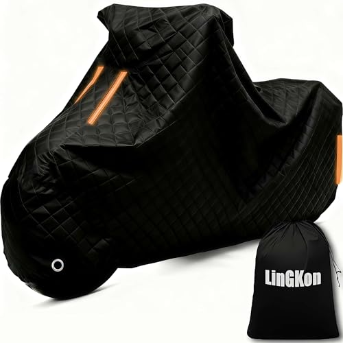 バイク用屋外カバー 適用 ハーレーダビッド.ソン ロードキング 1800 ロードキング CVO 丨頑丈なATV用カバーアクセサリー 防水・防塵 収納バッグ付きの外観・全体像 画像