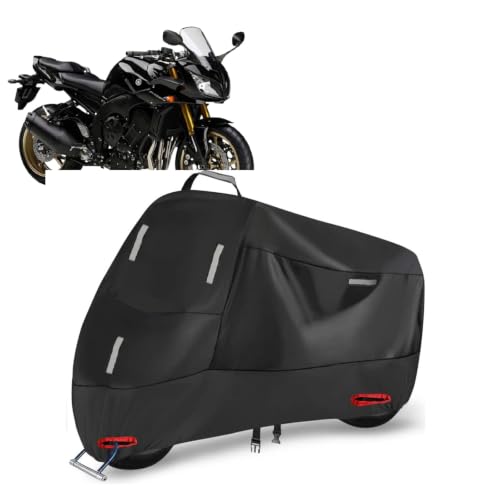 バイクカバー 屋外 防水 耐熱 に適用 ヤマハ FZ1フェザー(FAZER) 専用雨天対応 UVカット ほこり防止。屋内外の保管に使える撥水加工のオートバイカバー 1