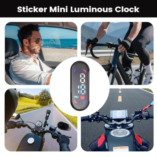 ダッシュボード 用 車載 時計 | 強力粘着LEDディスプレイ | カー ダッシュボード 粘着 時計 - ?両 セダン トラック オートバイ 自転車 向け 通勤 旅行 冒険 用の特徴・詳細 画像