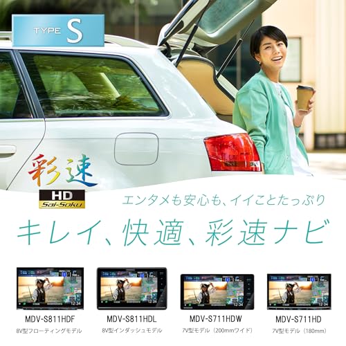 ケンウッド(KENWOOD) カーナビ 彩速高精細HDパネル 7インチ MDV-S711HD安心の日本生産日本製「音声操作に対応」 ブラックの詳細・まとめ 画像