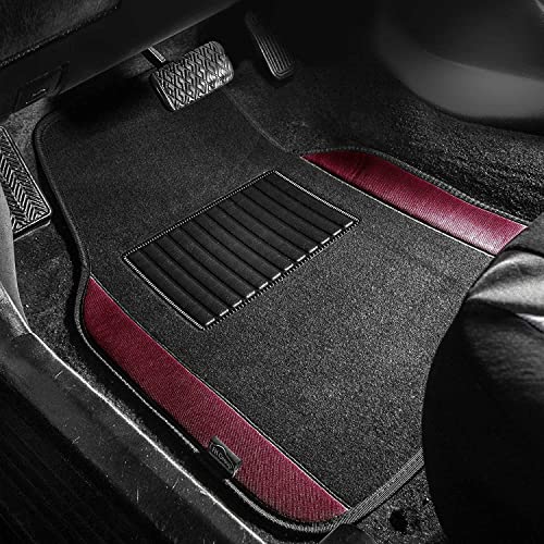 FHグループ(FH Group International) フロアマット 車用 フルセット ワインレッド バーガンディ 運転席ヒールパッド付 【日本正規輸入品】F14407BURGUNDYの詳細・まとめ 画像