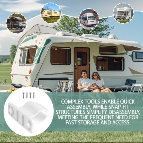 Awning Crank Hook - Sun Shade Storage Rack 2.08 X 1.4 X 0.7 In,with Mounting Screws RV Awning Hand Crank Hanger - For Cafes Food Trucks Outdoor Restaurants Sun Shade Backyardの詳細・まとめ 画像