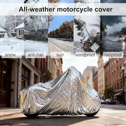バイク用屋外カバー 適用 ハーレーダビッド.ソン ロードキング 1800 ロードキング CVO 丨頑丈なATV用カバーアクセサリー 防水・防塵 収納バッグ付きの特徴・詳細 画像