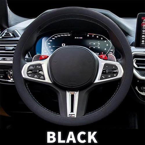 [MAGN] ハンドルカバー 軽自動車 シリコン sサイズ 薄型 極薄 青 赤 ブルー ブラック ブラウン ステアリングカバー 汎用 おしゃれ 滑り防止 オールシーズン対応 普通車 ハンドル 保護カバー カスタム 内装パーツ アクセサリー 車用品 (ブラック)の詳細・まとめ 画像