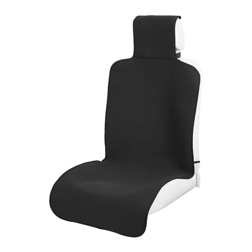 TanYooシートカバー 防水シートカバー カーシートカバー前席用 軽/普通車適用 ずれにくい ヘッドレスト部と座面部一体化 SBRボンディング シート保護 バックル付き 汎用 1枚 1
