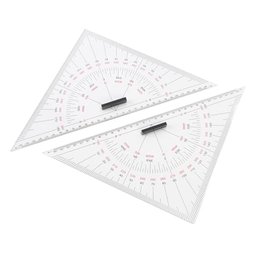 Dpofirs 航海用三角定規 300mm |船舶用アクリル製透明精密製図具 1