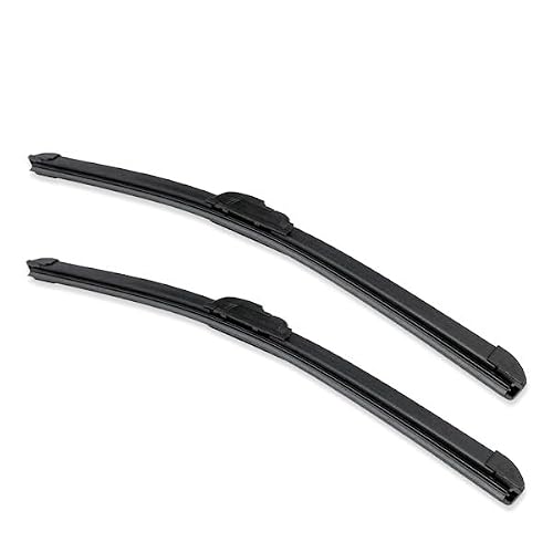 30系 プリウス対応 フラットワイパー 2本セット! 650mm x 400mmセット! グラファイト加工! U字フック ワイパーブレードの外観・全体像 画像