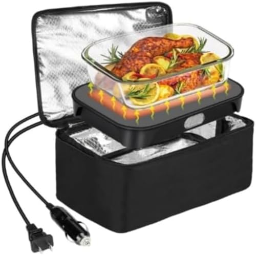 Cyvot 3 機能ポータブル電気弁当箱 12V/24V/110V 対応大容量 保温バッグ付き車・オフィス・キャンプ調理容器 1