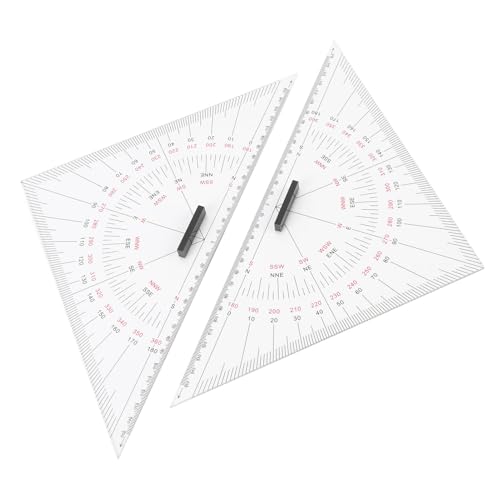 Dpofirs 航海用三角定規 300mm |船舶用アクリル製透明精密製図具の特徴・詳細 画像