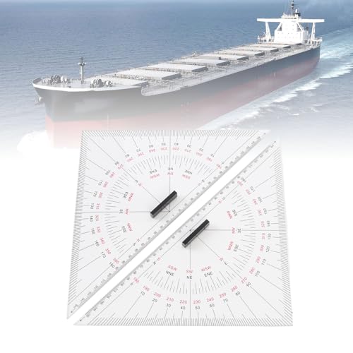 Dpofirs 航海用三角定規 300mm |船舶用アクリル製透明精密製図具の特徴・詳細 画像