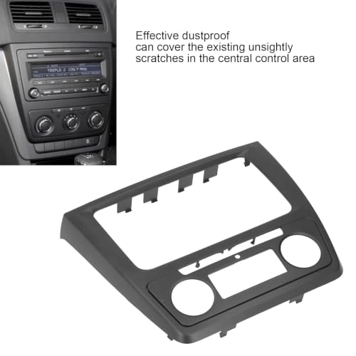 カーラジオフレームフェイシアパネル、Yeti Auto AC 2009–2017用2Dinラジオ交換対応、シンプル設置、オリジナルデザイン、ファッションスタイル、ABS素材の特徴・詳細 画像