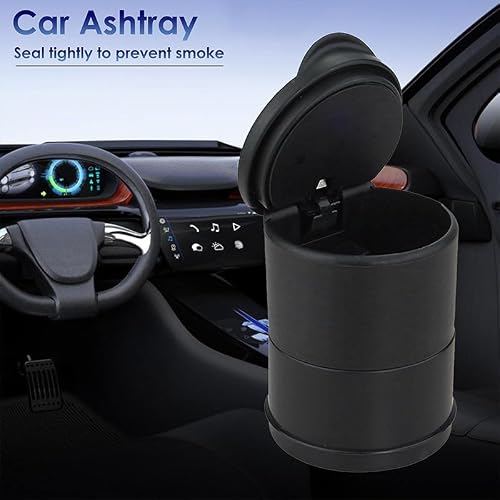 Generic 車載灰皿 車用灰皿 カーアッシュトレイ 蓋付き携帯灰皿 耐熱式 オフィス 家庭用 4S店対応 こぼれ防止大容量 1個入り (ライトなし)の特徴・詳細 画像
