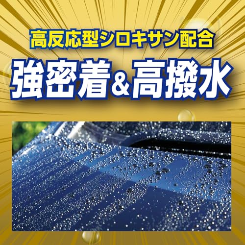 SOFT99 (ソフト99) 洗車用品 レインドロップ ゴールドグロス 自動車用 ボディ ガラス コーティング剤 マイクロファイバークロス付き 強力撥水 400ml 00539の詳細・まとめ 画像