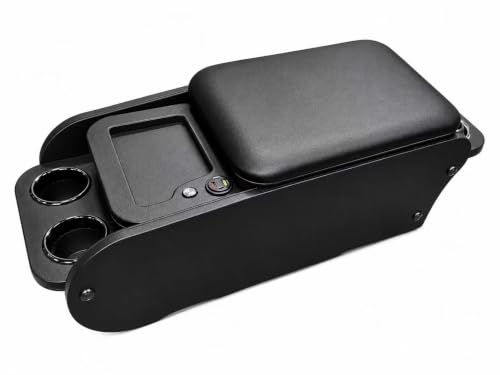 ハイエース 200系 標準ボディ S-GL専用 センターコンソールボックス USB Type-C LEDライト付き (ブラック) 1