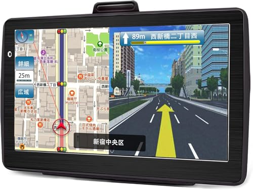 【最新地図搭載】カーナビ 7インチ ポータブルナビ pnd ポータブルカーナビ 車用ナビ 車載GPS カーナビポータブル 車道ガイド スピード警告 安全運転ガイドナビゲーション 16gbのメモリ 12V-24v車対応 高精度測位システム タッチパネル操作 ナビの外観・全体像 画像